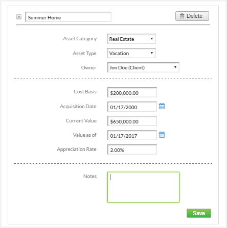 Adding a Property – Support